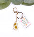 Pressed Flower Daisy White Floral Keychain